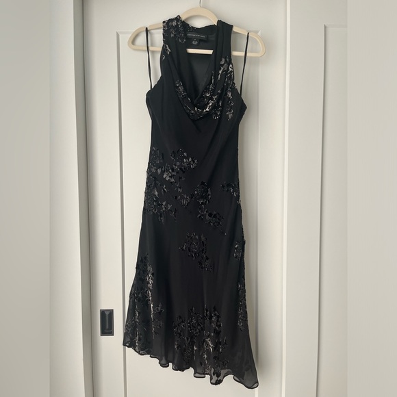 Jones New York Dresses & Skirts - Vintage Y2K Jones New York Cowl Neck Silk & Velvet dress